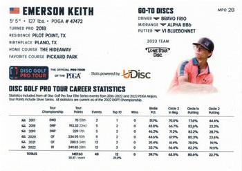2023 Disc Golf Pro Tour #MPO28 Emerson Keith Back